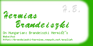 hermias brandeiszki business card